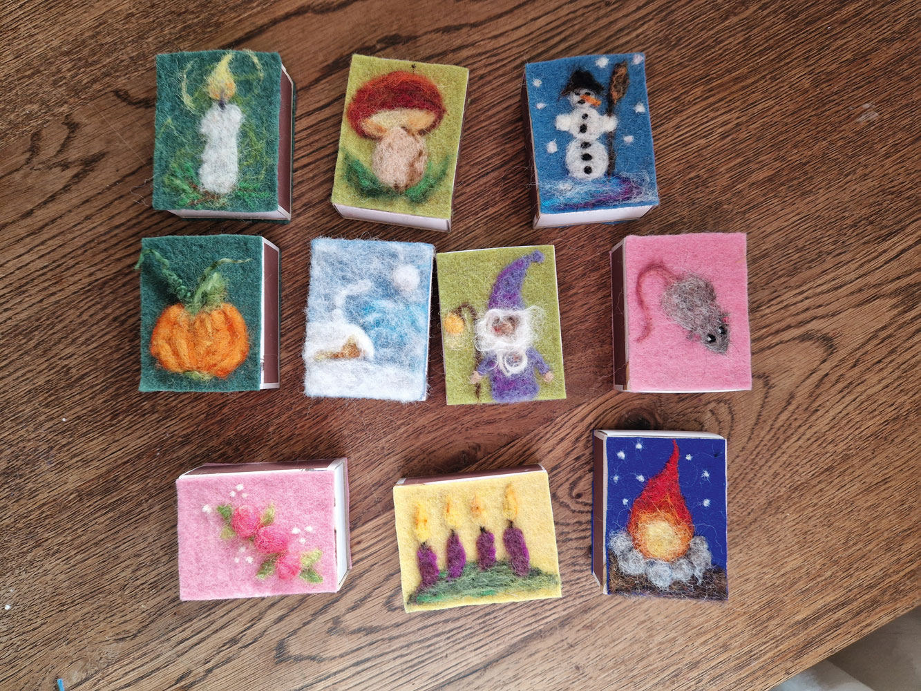 Streichholzschachteln verzieren